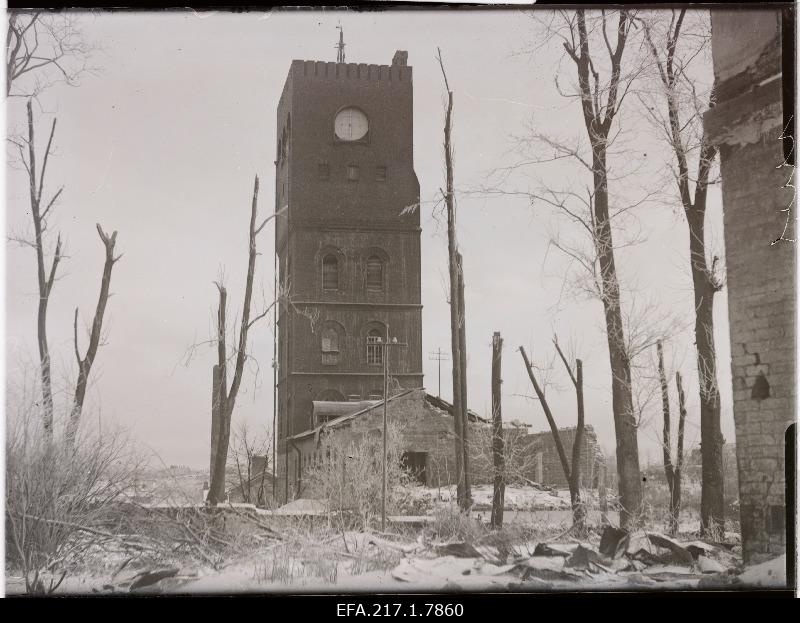 Broken Crenholm Manufacture Water Tower.