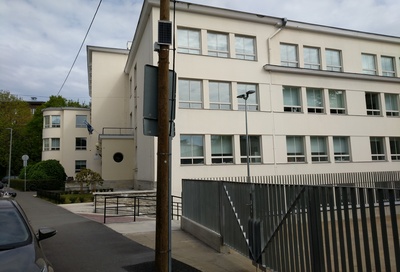Tallinna 7. High school building on the Hariduse Street. rephoto