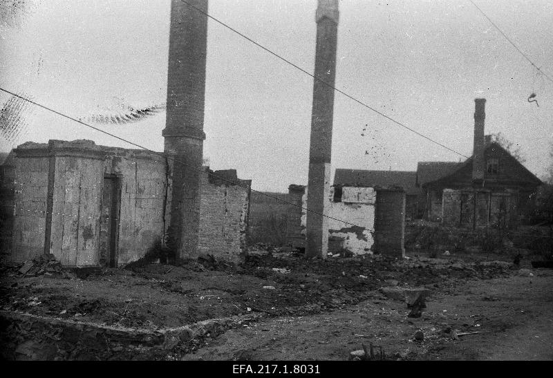 Ruins of residential buildings on Viljandi Street.