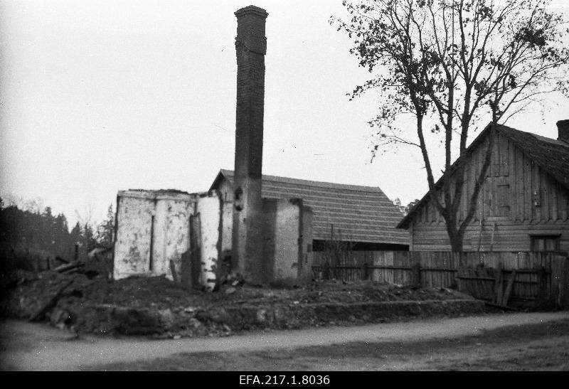 The ruins of the shore farm in Tõrva.