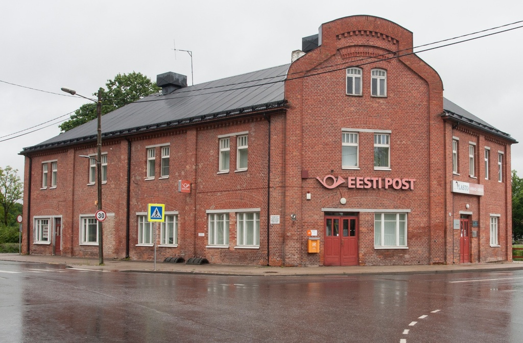 foto, Põltsamaa khk, Põltsamaa, postimaja (postkontor), u 1930, foto A. Mik rephoto