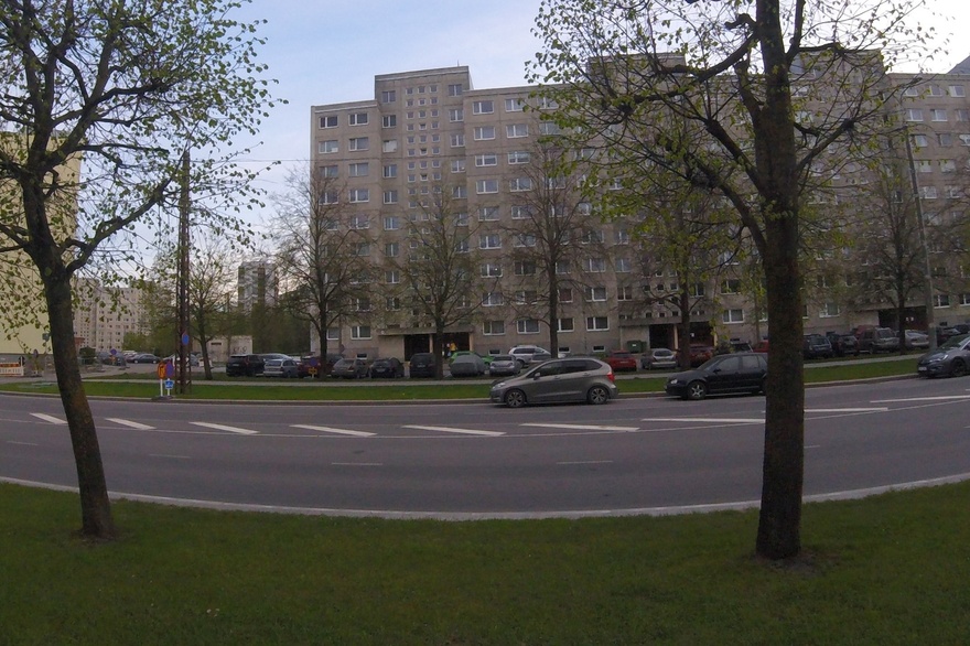 Väike- Õismäe, view of the building and the finishing stage surroundings, Panoraam 1-A rephoto