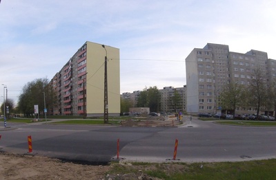 Väike- Õismäe, view of the building and the surroundings in the finishing stage rephoto