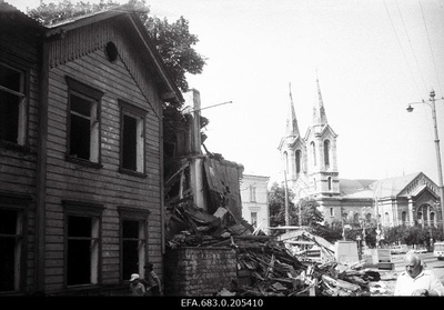 Dismantling of wooden house Pioniers t 2.  similar photo