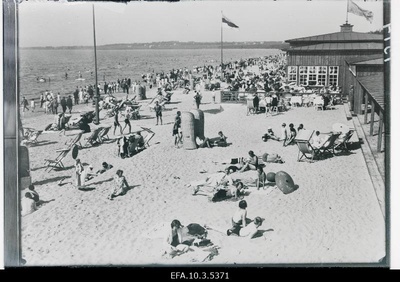 Summers on the beach of Pirita.  similar photo