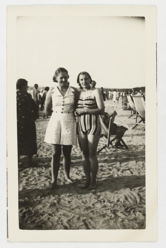 Two women on the beach of Pärnu