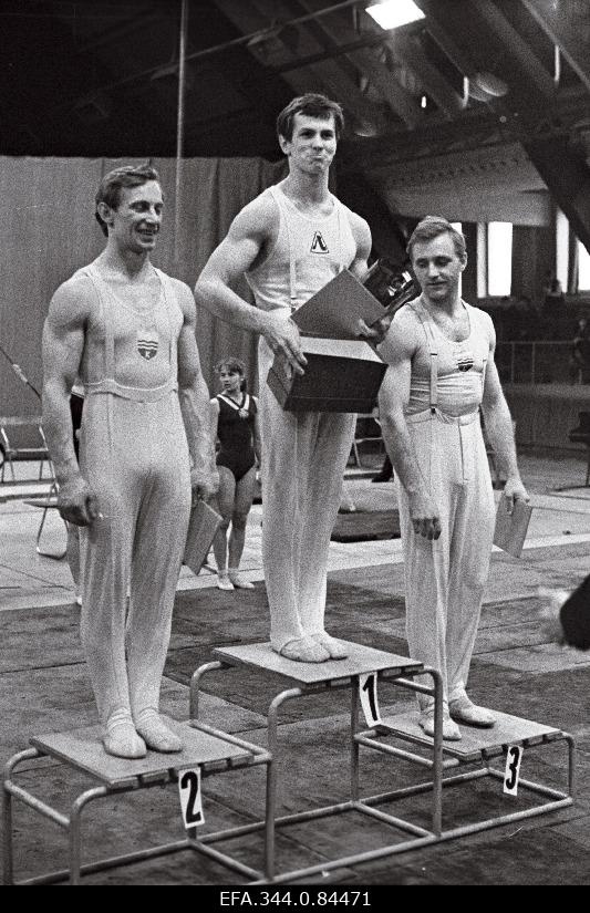 The 10th anniversary competition of the Sports Page winners (from left) Madis Kivi, Vitali Hohlov and Aavo Liiva.