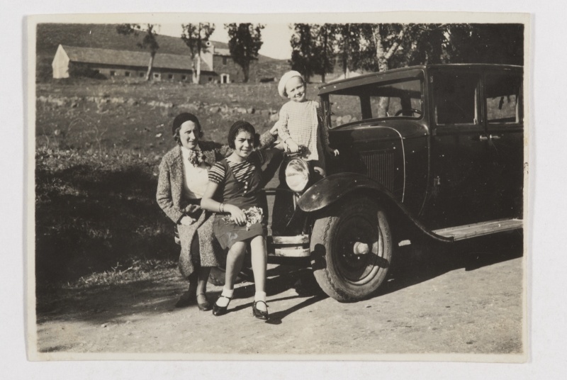 Two women and a child