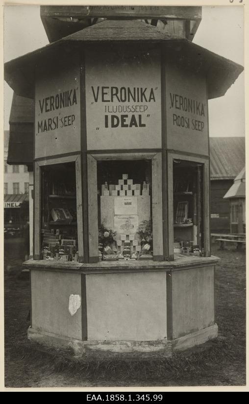 Representative kiosk of the company "Veronika" at the exhibition in Tartu