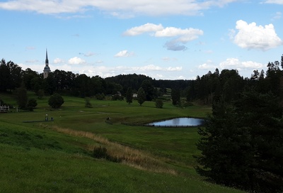 Otepää Church and Linnamägi 1921 rephoto