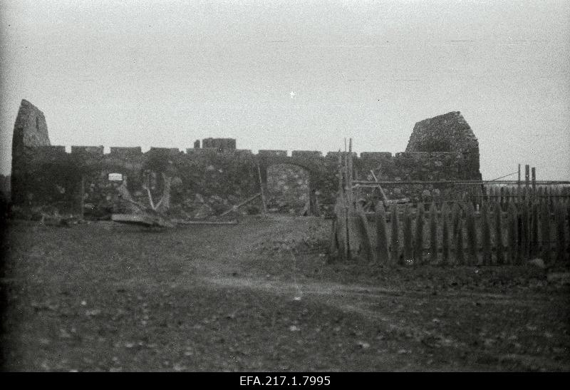 The ruins of the farm's adjacent buildings.
