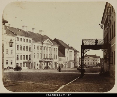 Tartu Raekoja square from the end of the University Street  duplicate photo