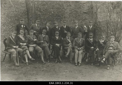Company "Estonia" member group picture with Alexander Studemeister, Baron Esteban Girard de Soucanton and Hans-Joachim Eichhorn  duplicate photo