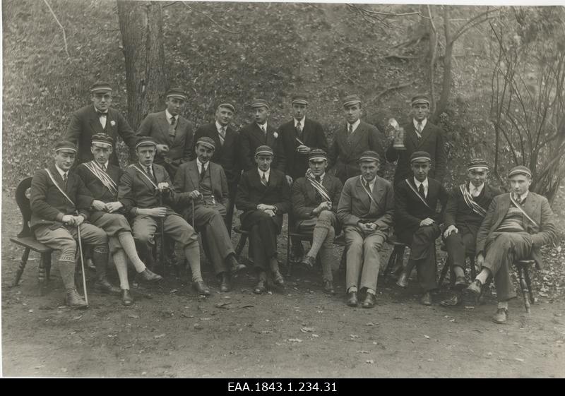 Company "Estonia" member group picture with Alexander Studemeister, Baron Esteban Girard de Soucanton and Hans-Joachim Eichhorn