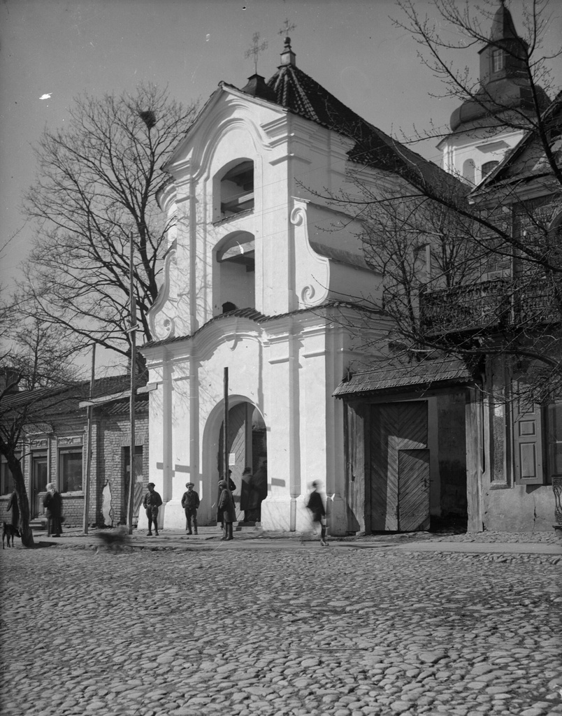 Słonim, Rynkavaja, Bernardynski, Brama. Слонім, Рынкавая, Бэрнардынскі, Брама (1922) - lang