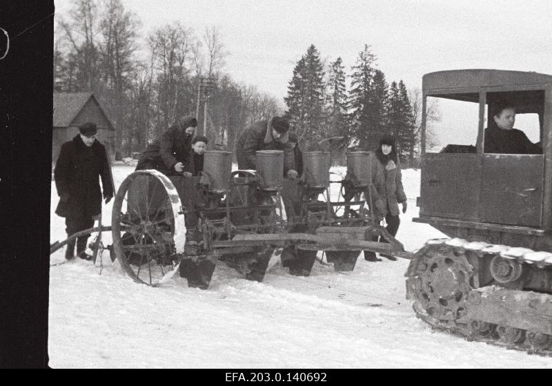 Potato quadruple casting exercises at the Sipa Machine Tractor Station.