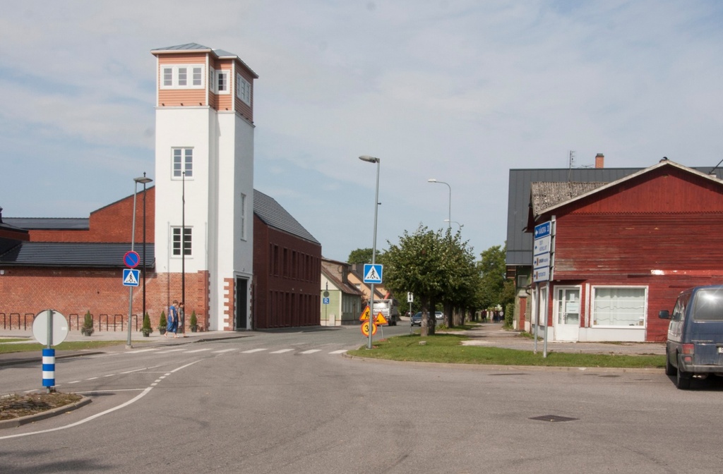 foto, Viljandimaa, Suure-Jaani, Pärnu tn, tuletõrjemaja, 1922 rephoto