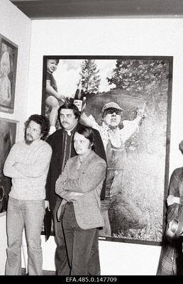 The exhibition of the works of young artists in the Art Hall.  similar photo