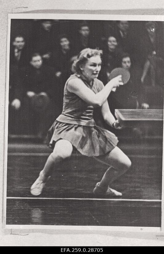 Evelin Lestal playhouse at the Soviet Union table tennis tournament in Tallinn.