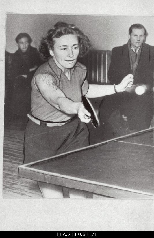 Soviet Union champion sportsman, table tennis player Evelin Lestal.
