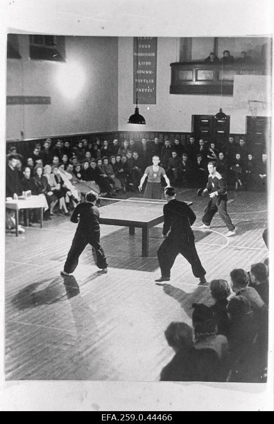 A. Frantsu - a. Kanepi and h. Ivaski - V. New in the Estonian Soviet premiere at the table tennis.