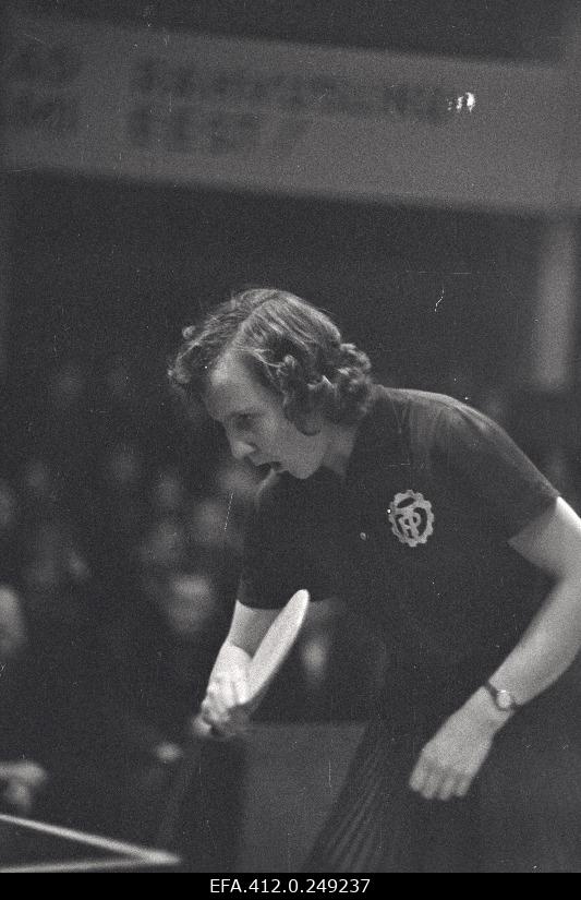 Soviet Union Championships in Table Tennis. Mare Kabrits in the game hall.