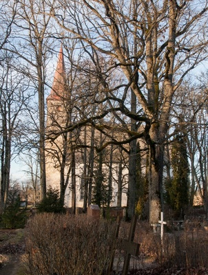 Suure-Jaani kirik, vaade lõunast. rephoto