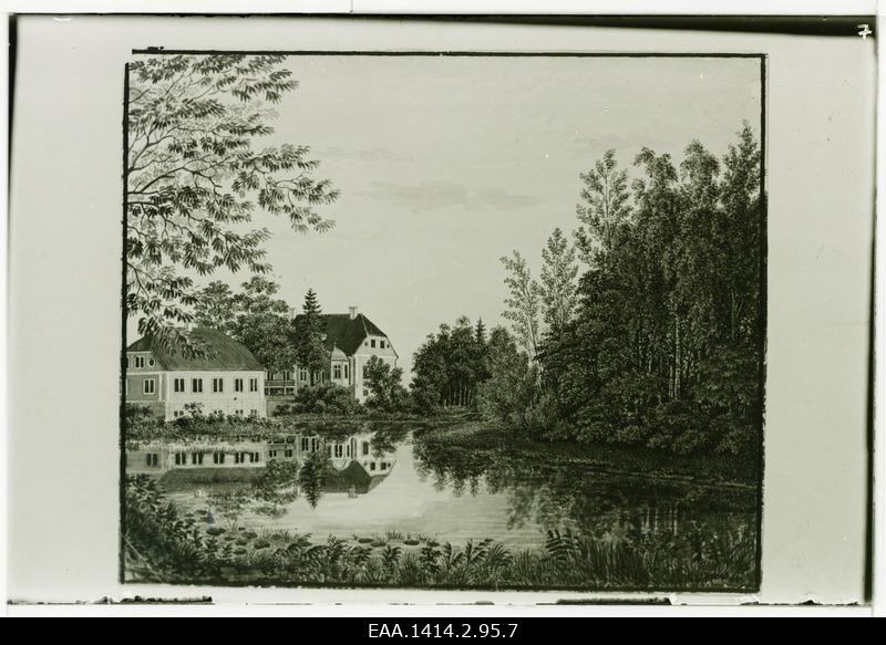 Service manor, glass negative probably from the acquarrel made by h. Martinson