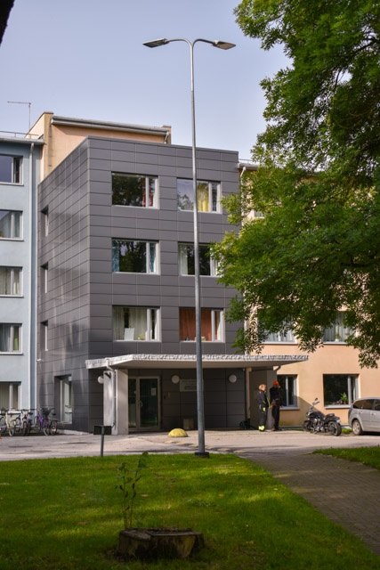 Unit building in Tartu, view of the building rephoto