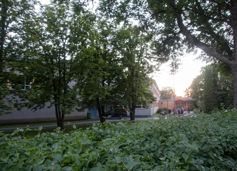 foto, Kolga-Jaani khk, Kolga-Jaani, kooli hooned, u 1985, foto E. Veliste rephoto