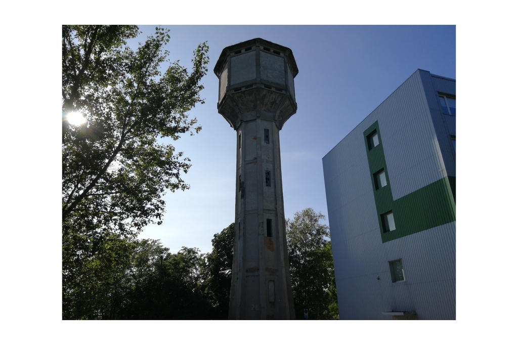 Water Tower of the Becker Shipyard, 1914. rephoto