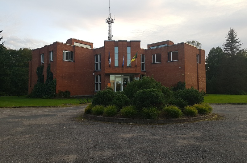 The main building of Sindi sovhoosi. Architect Ain Padrik rephoto