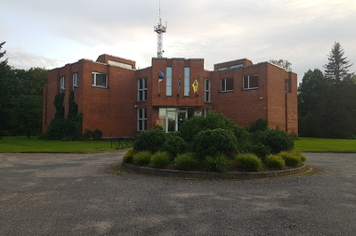 The main building of Sindi sovhoosi. Architect Ain Padrik rephoto