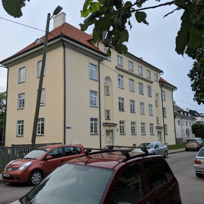 Teachers' residential Granite 24, view. Architects Herbert Johanson, Eugen Habernann rephoto