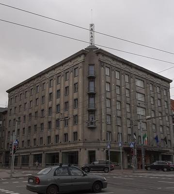 Hotell Palace, vaade Pärnu mnt ja Vabaduse väljaku nurgalt. Arhitekt Elmar Lohk rephoto