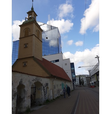 Jaani Seegi church on Tartu highway. rephoto