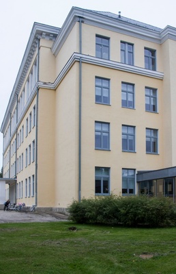 Built in high school building in Elva. rephoto