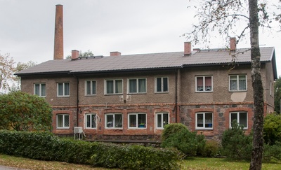 The Fassade of the Wooden Milk Association building, 1938. rephoto