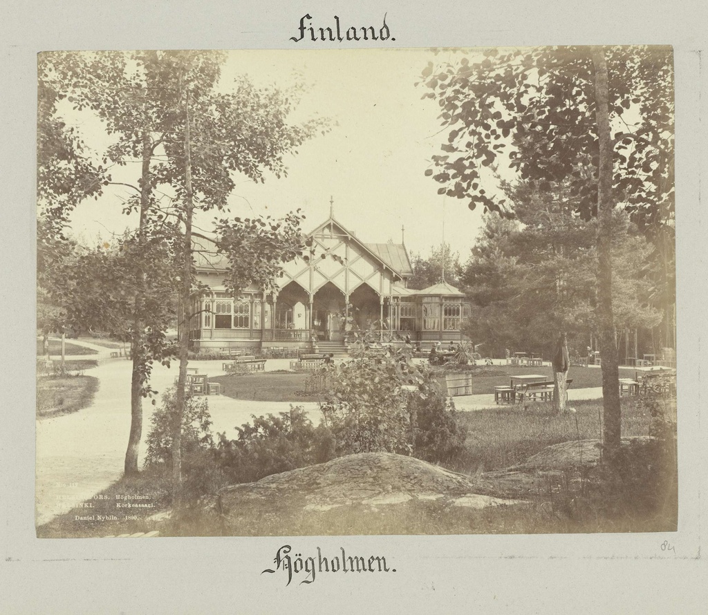 Finland Hogholmen, Helsinki Korkeasaari, Daniel Nyblin 1890., Paviljoen op hett yesterday Korkeasaari nabij Helsinki