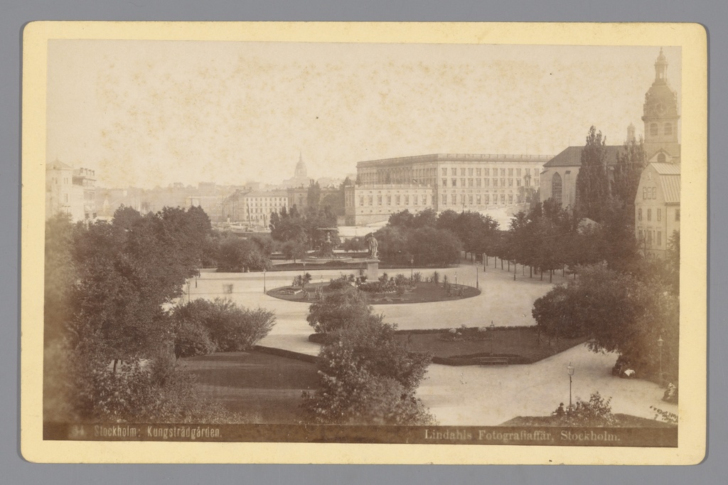 Stockholm: Kungsträdgården, Gezicht op de Kungsträdgården in Stockholm