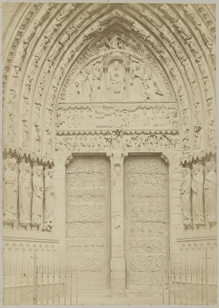 Portal van de Notre Dame here Paris, No 344 Paris (Catherale)