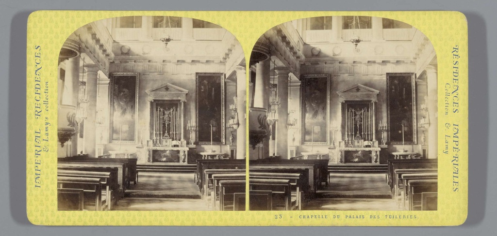 Interior van de kapel in het Palais des Tuileries in Paris, Imperial Residences, Chapelle du Palais des Tuileries