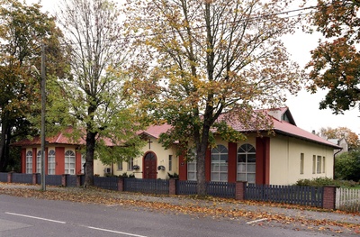 Construction of a new kindergarten in Jõgeva. 01.03.1957 rephoto