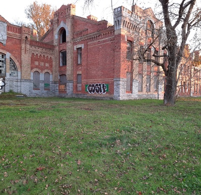 View of the armchair buildings. Colorful. rephoto