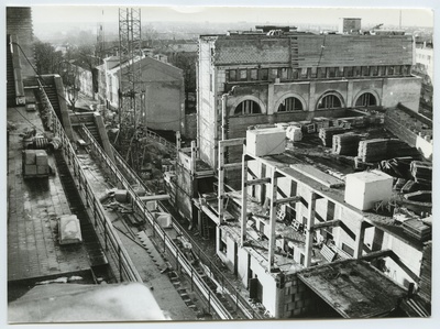 Construction of the new building of the National Library (1989).  duplicate photo
