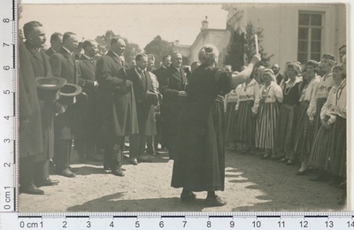 M. Herman (Miina Härma) singing choir welcomes the President of Finland to the Estonian National Museum  duplicate photo