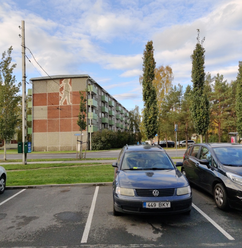 View of the apartments in Mustamäe. rephoto