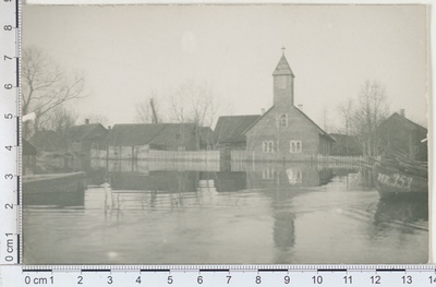 The village of Piirissaare and the church of Great Water during 1924  duplicate photo