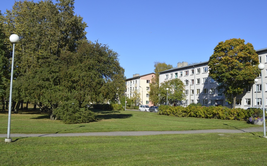 Elamud Pelgurannas, vaade piki tänavat. Tüüpprojekt 1-317: Mart Port, Roman Urb, Ülo Ellandi, EP rephoto