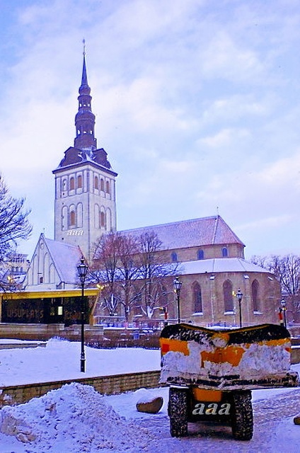 View of the Tallinn Niguliste Church rephoto